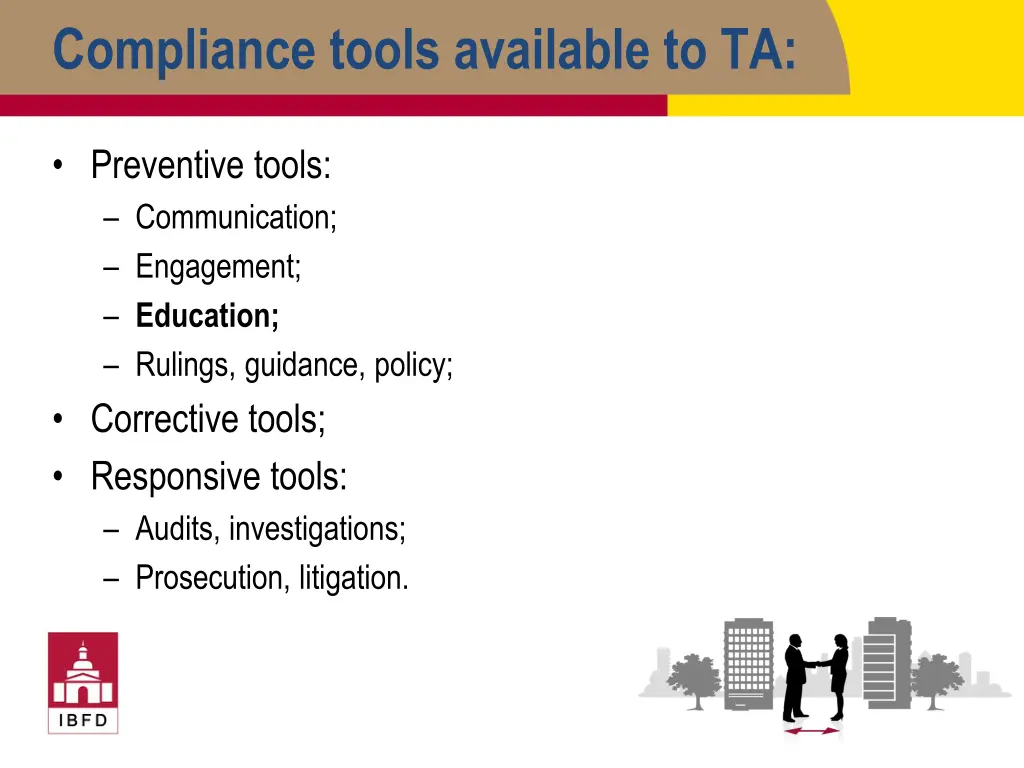 compliance tools available to ta