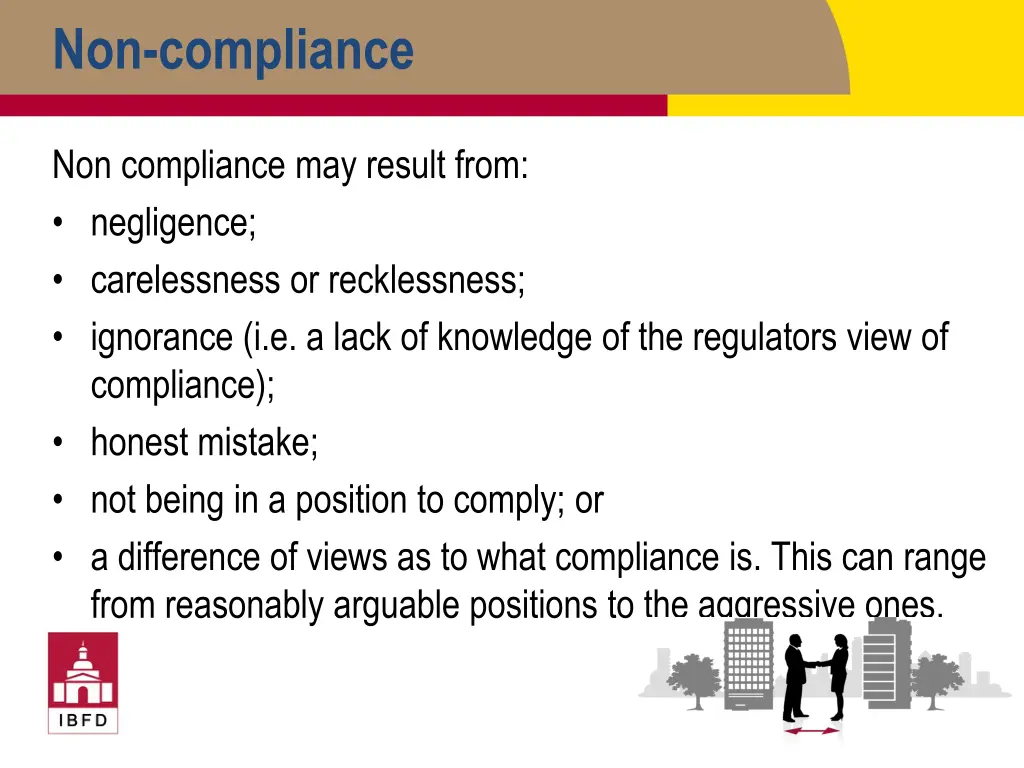 non compliance