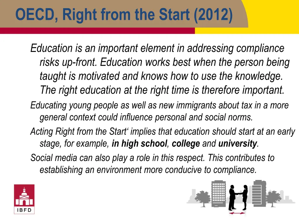 oecd right from the start 2012