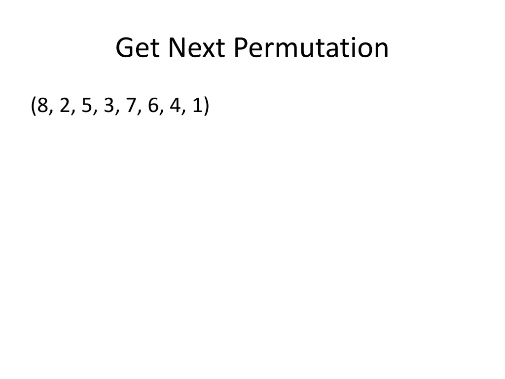 get next permutation