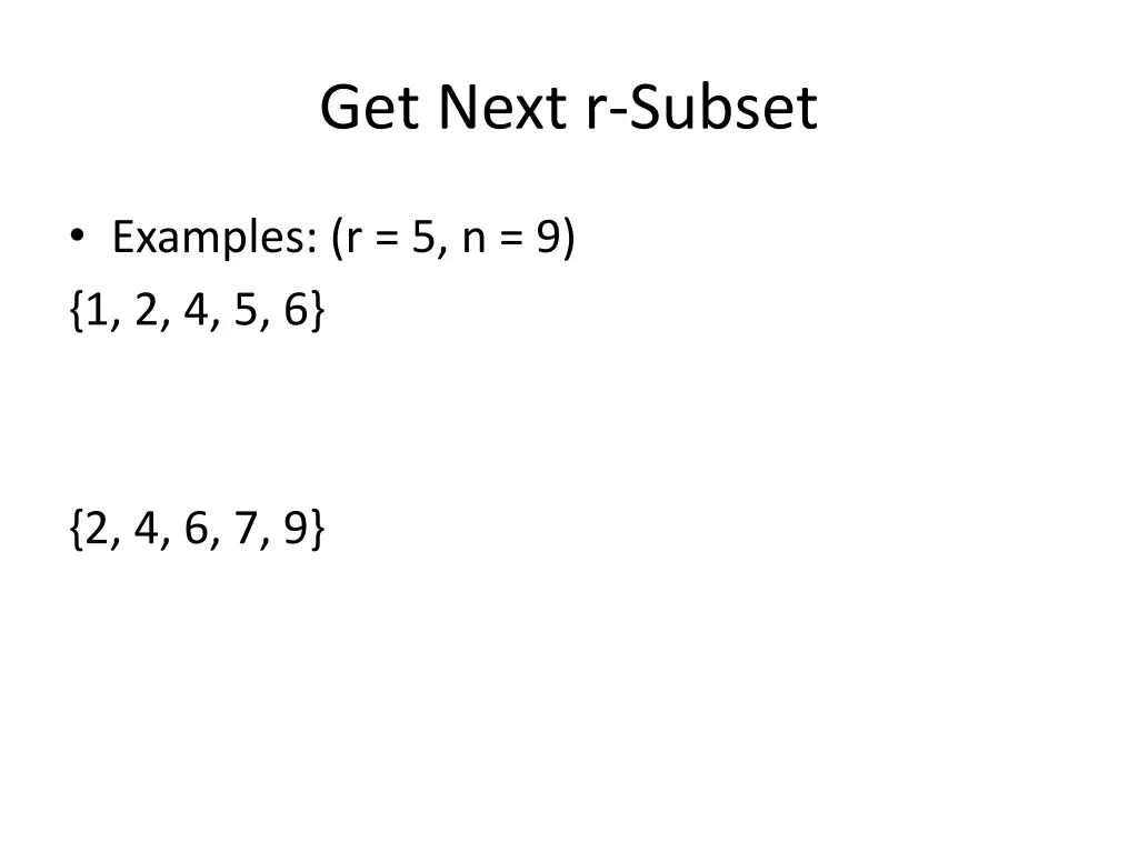 get next r subset 2