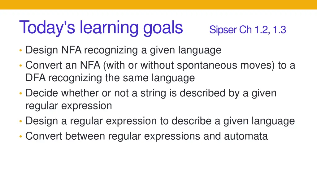 today s learning goals