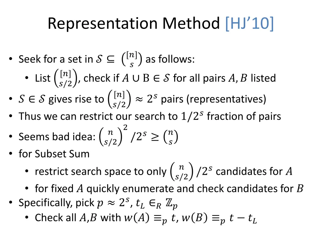 representation method hj 10 1