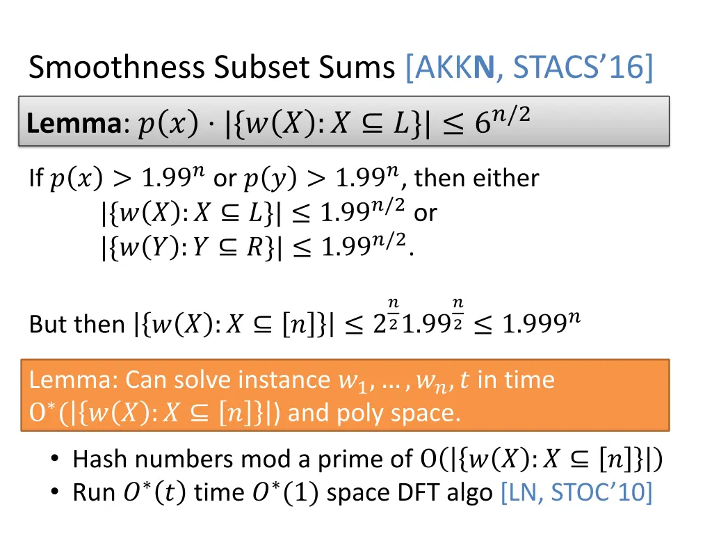 smoothness subset sums akk n stacs 16 1