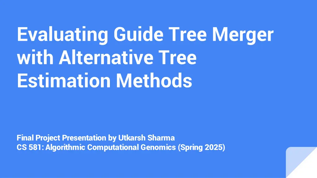 evaluating guide tree merger with alternative