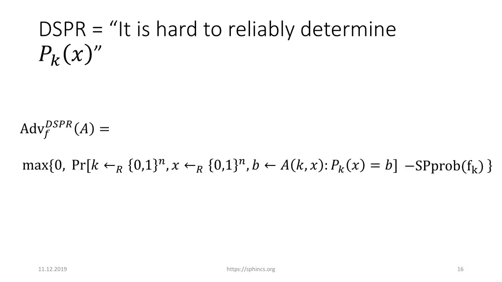dspr it is hard to reliably determine