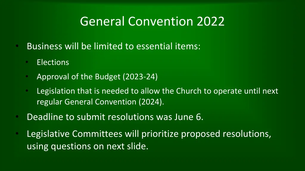 general convention 2022