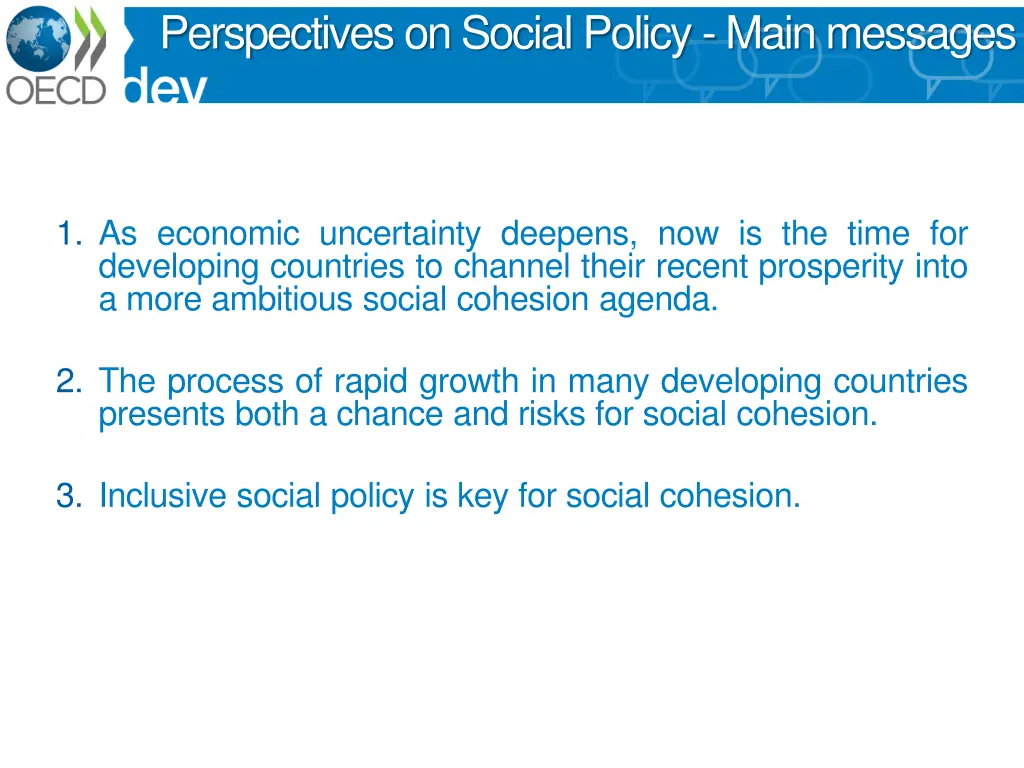 perspectives on social policy main messages
