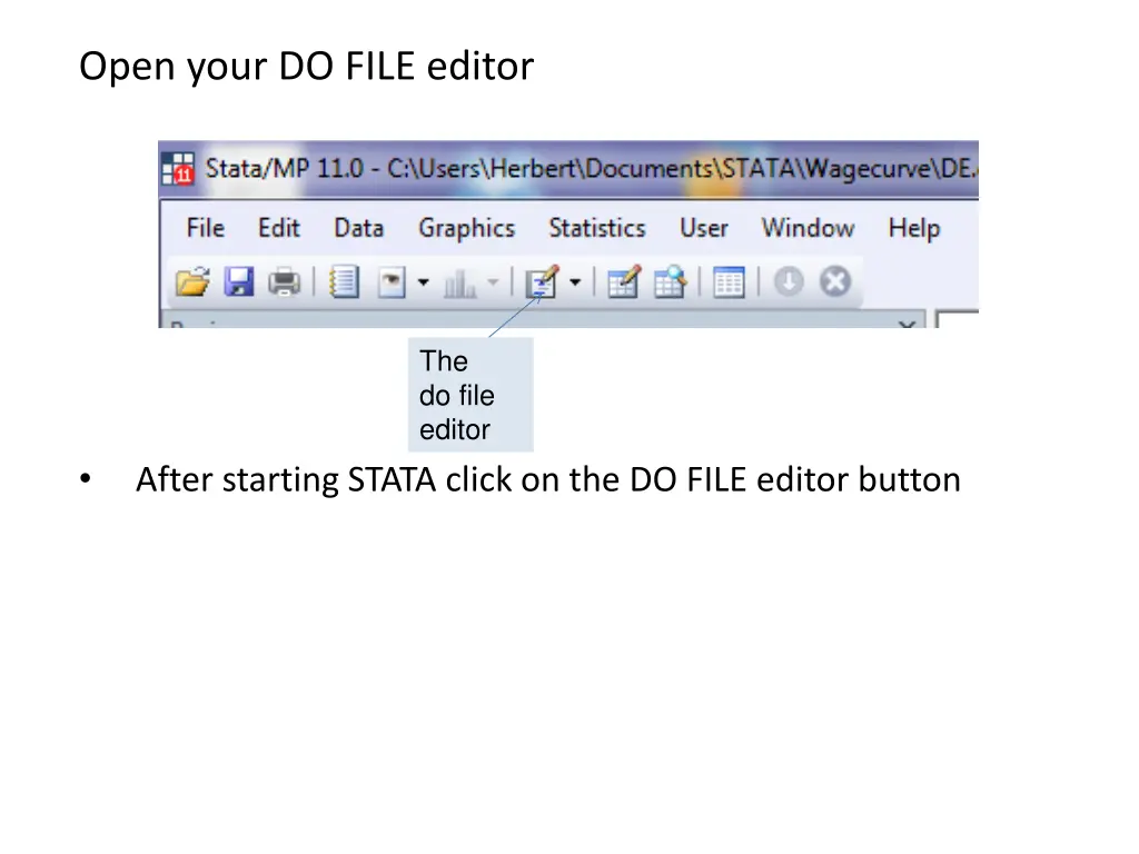 open your do file editor