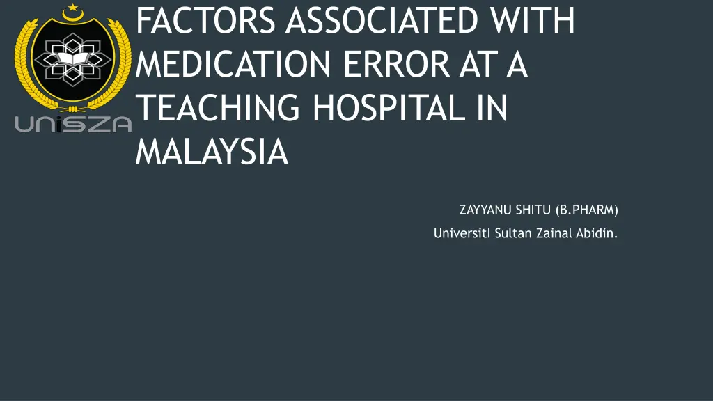 factors associated with medication error