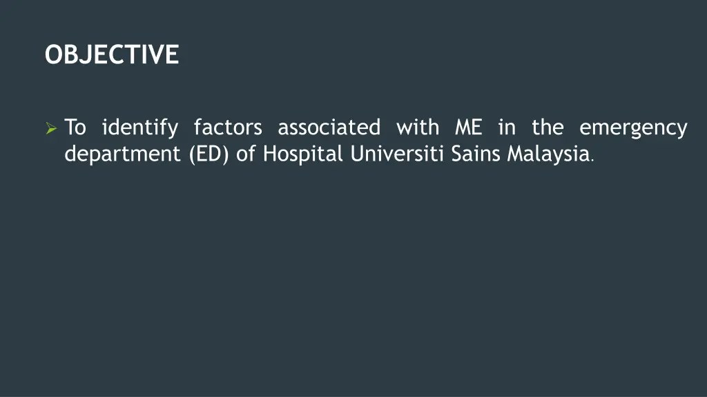 objective