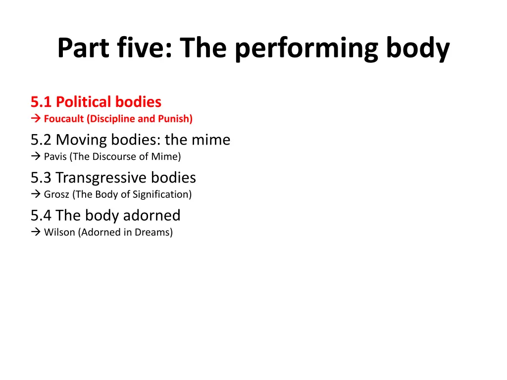 part five the performing body