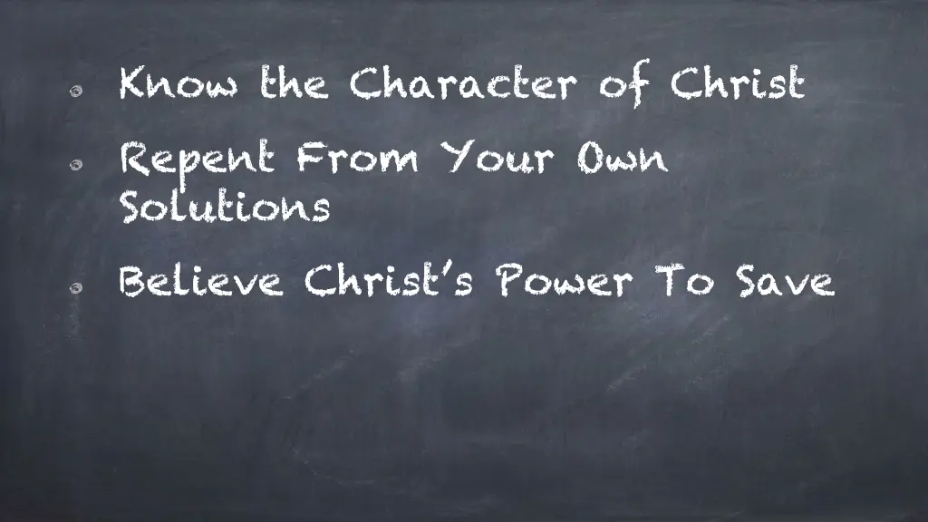 know the character of christ