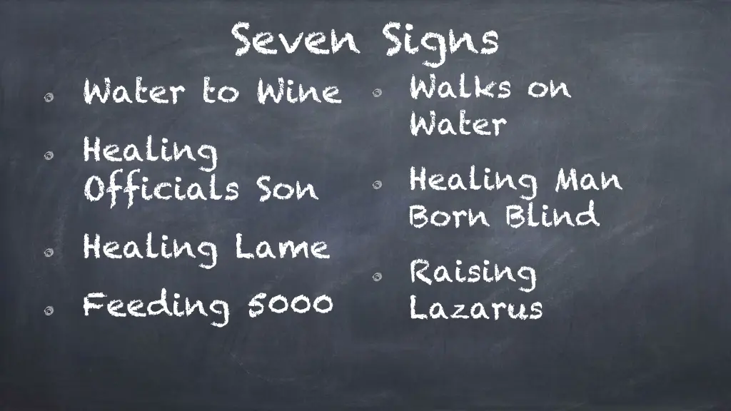seven signs