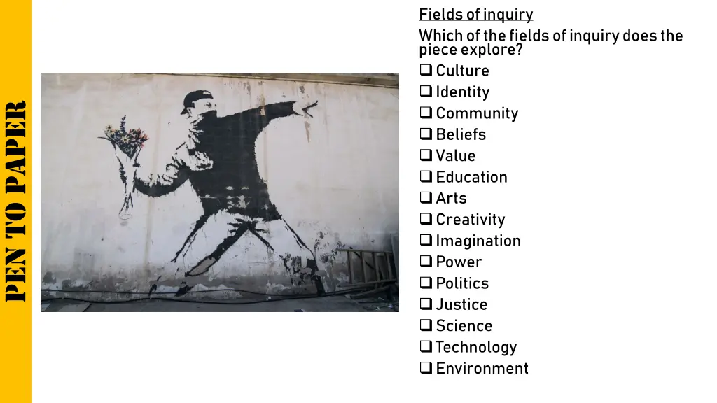fields of inquiry which of the fields of inquiry