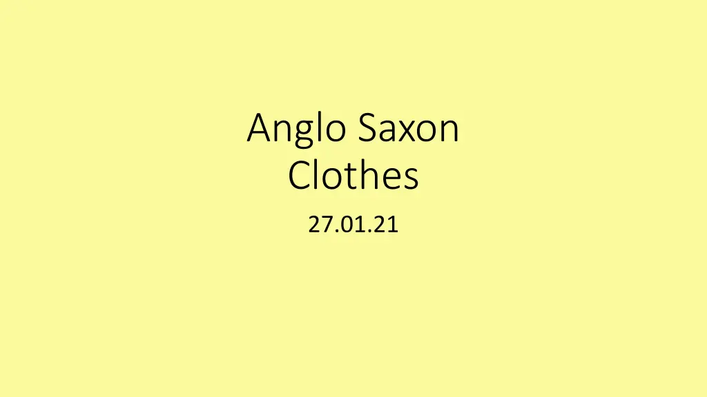 anglo saxon clothes