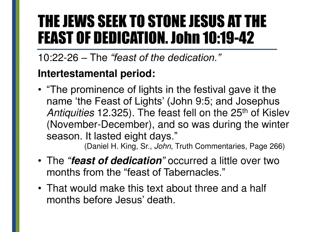 the jews seek to stone jesus at the feast 1