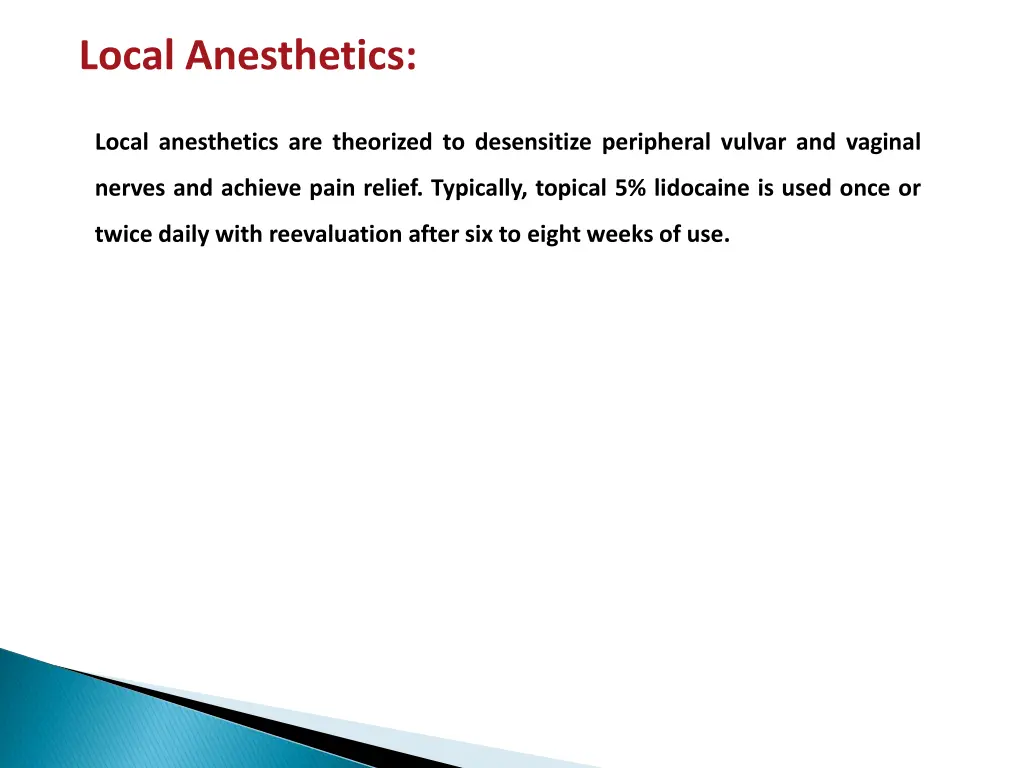 local anesthetics