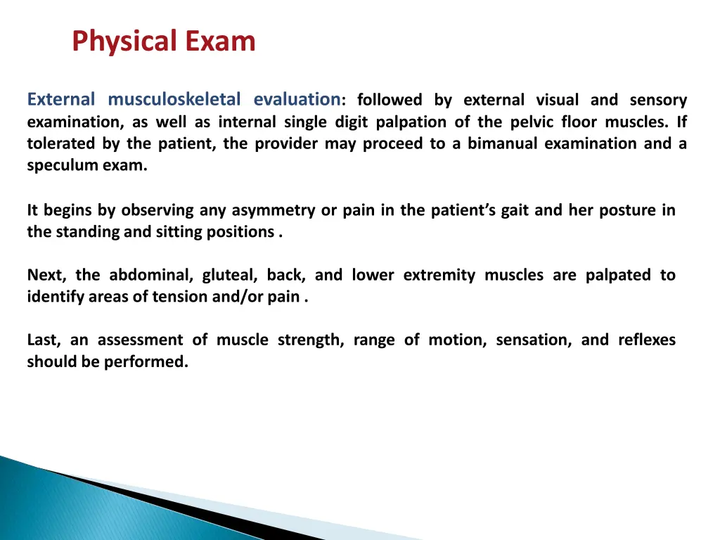 physical exam