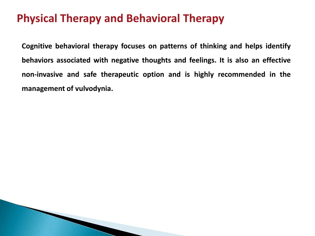 physical therapy and behavioral therapy