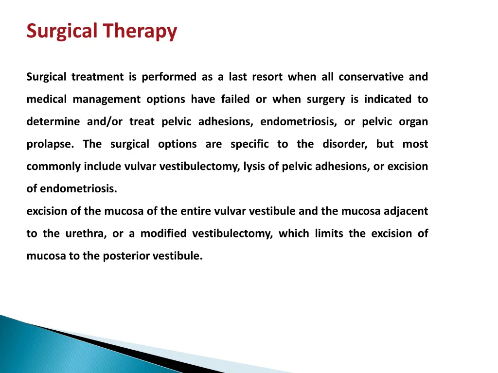 surgical therapy