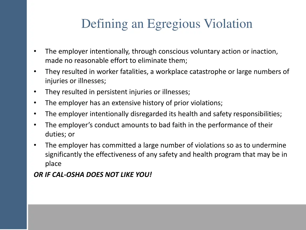 defining an egregious violation