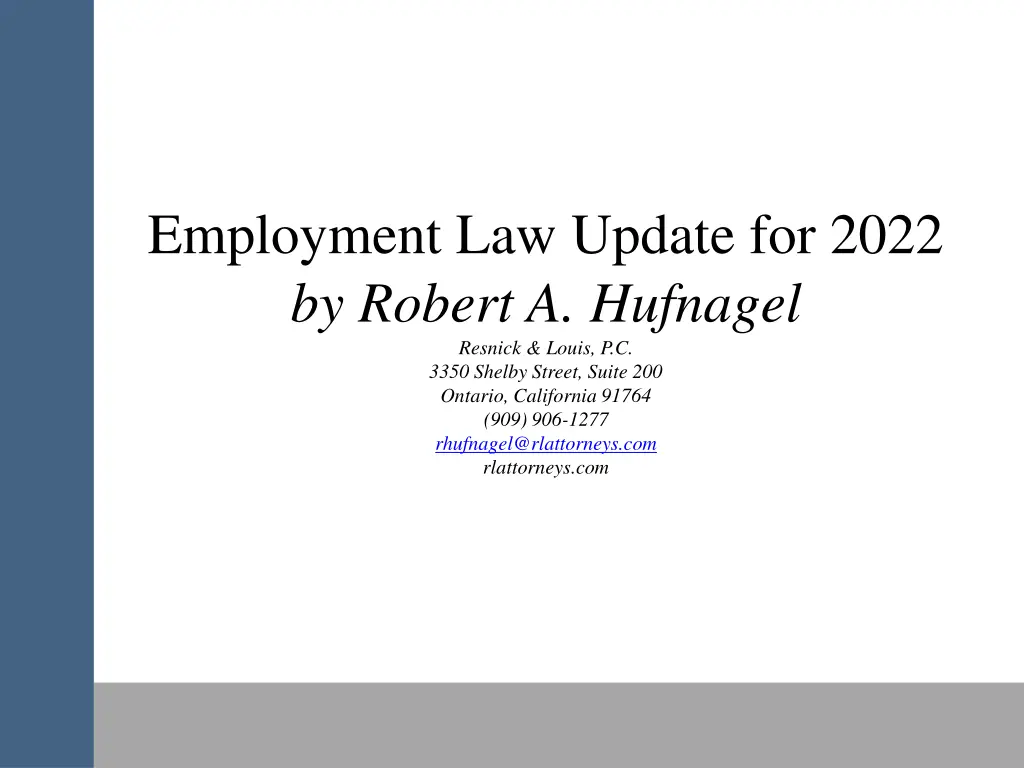 employment law update for 2022 by robert