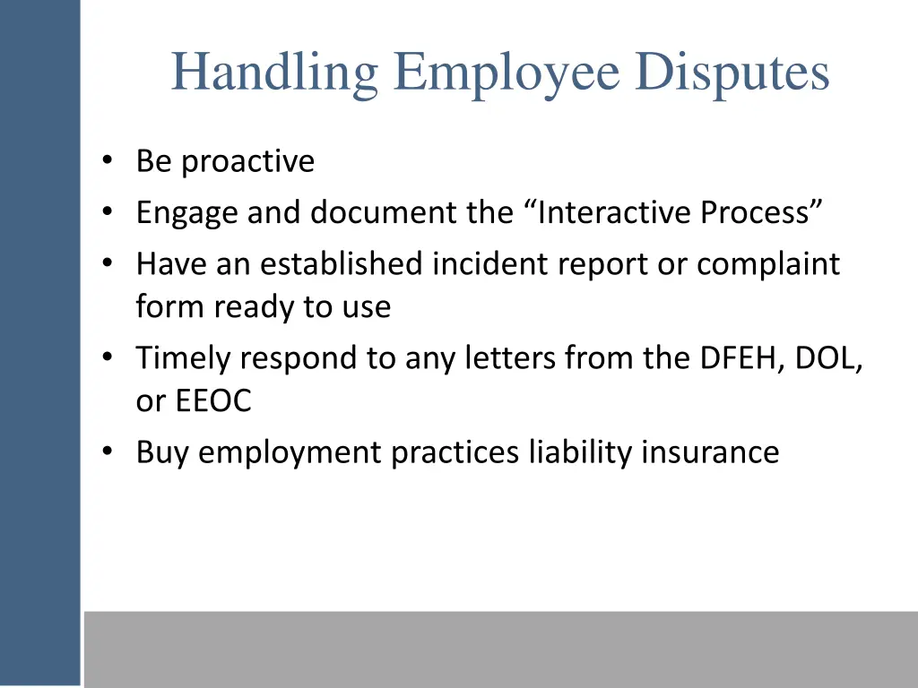 handling employee disputes