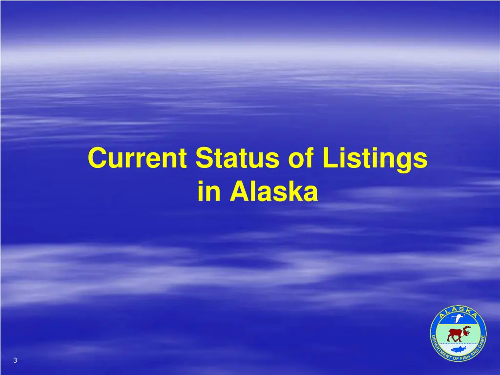 current status of listings in alaska