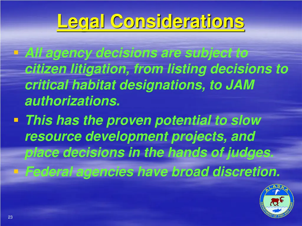 legal considerations