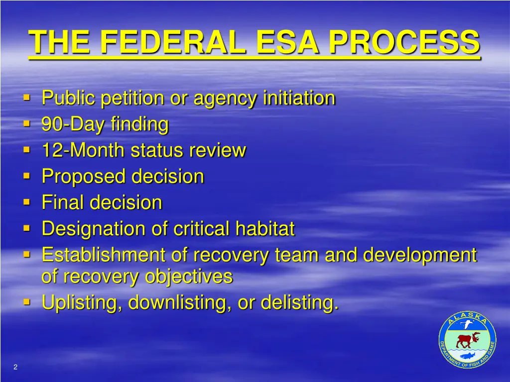 the federal esa process