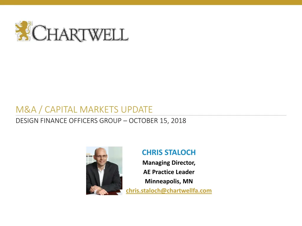 m a capital markets update design finance