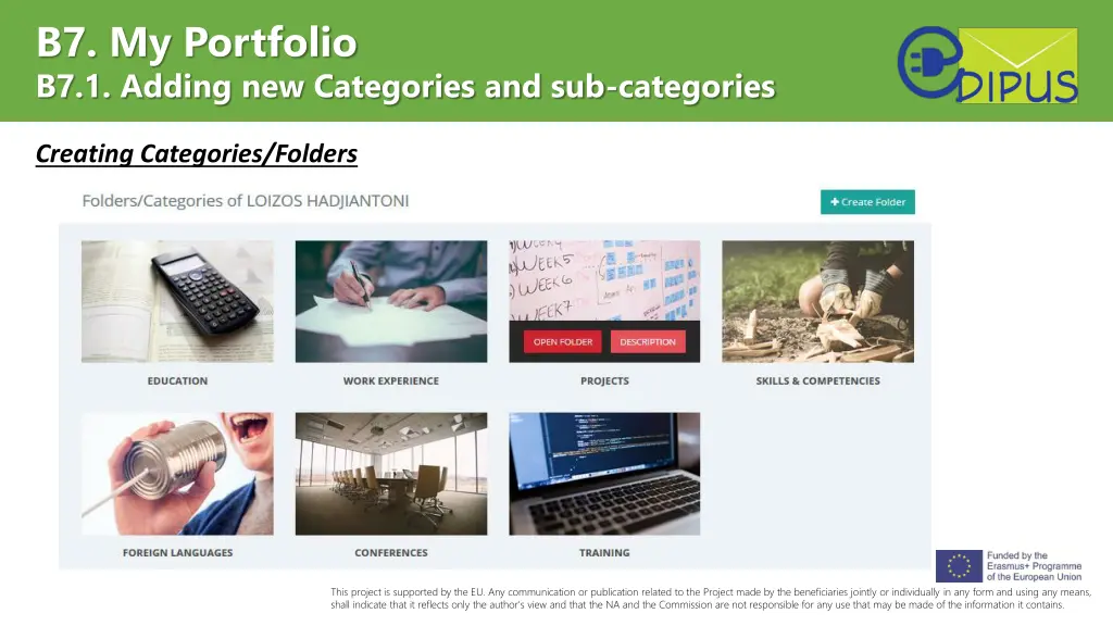 b7 my portfolio b7 1 adding new categories 1