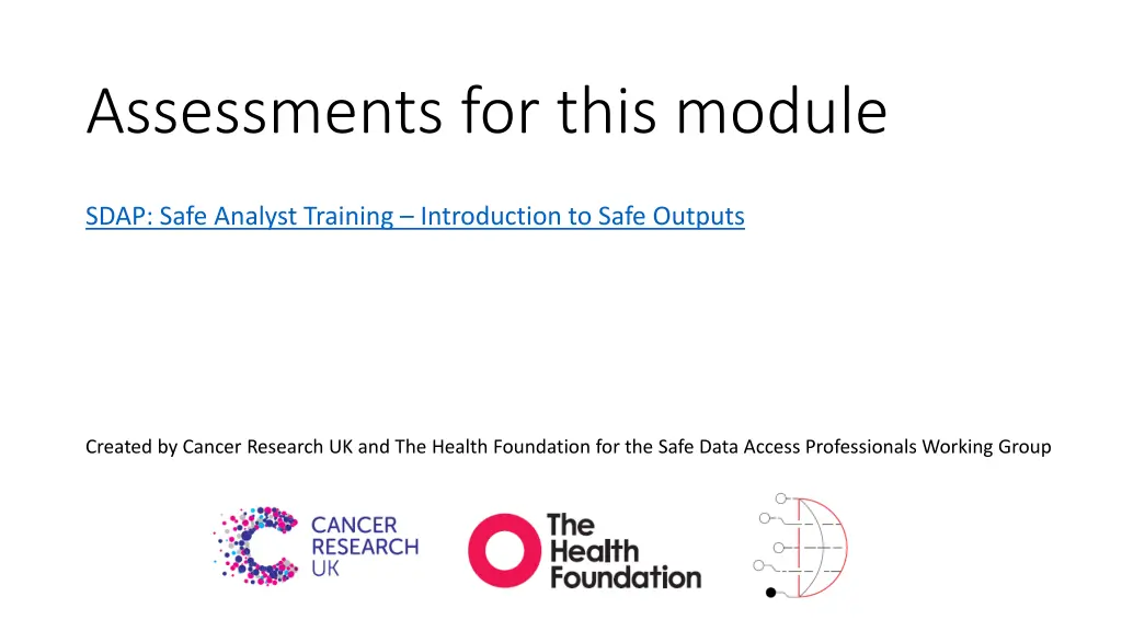 assessments for this module