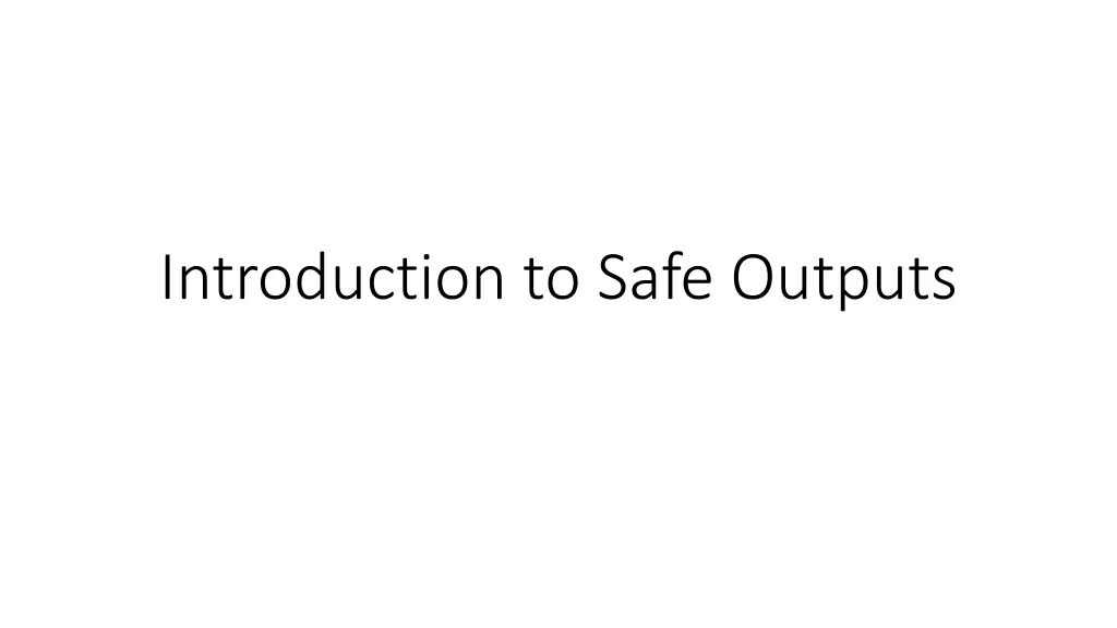 introduction to safe outputs
