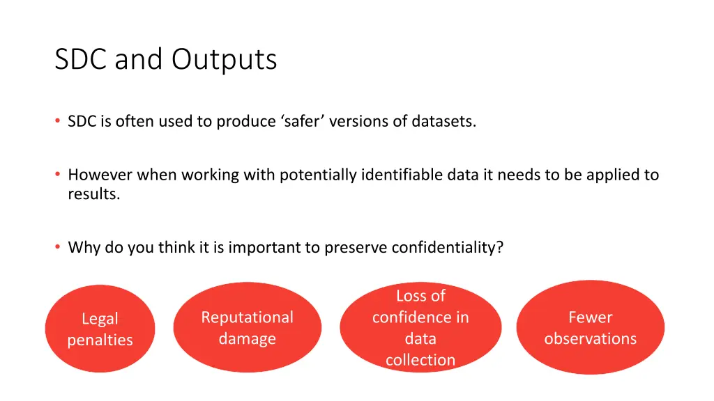 sdc and outputs