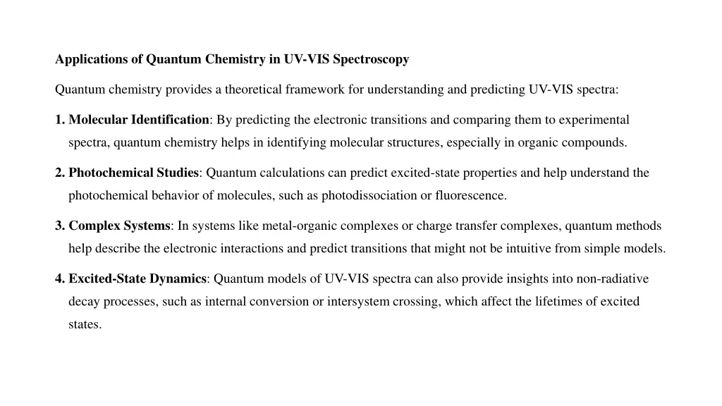 applications of quantum chemistry