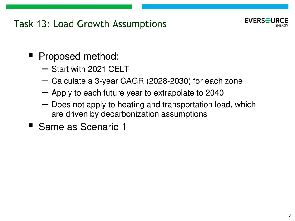 task 13 load growth assumptions