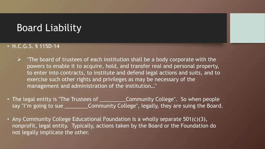 board liability