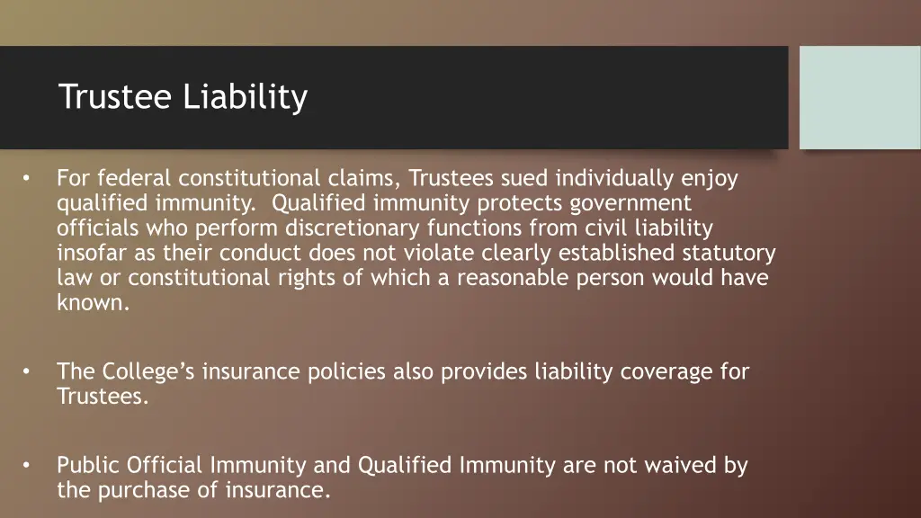 trustee liability 2