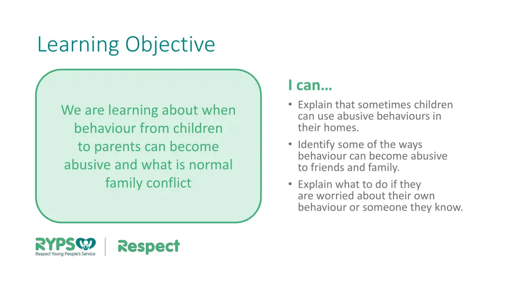 learning objective