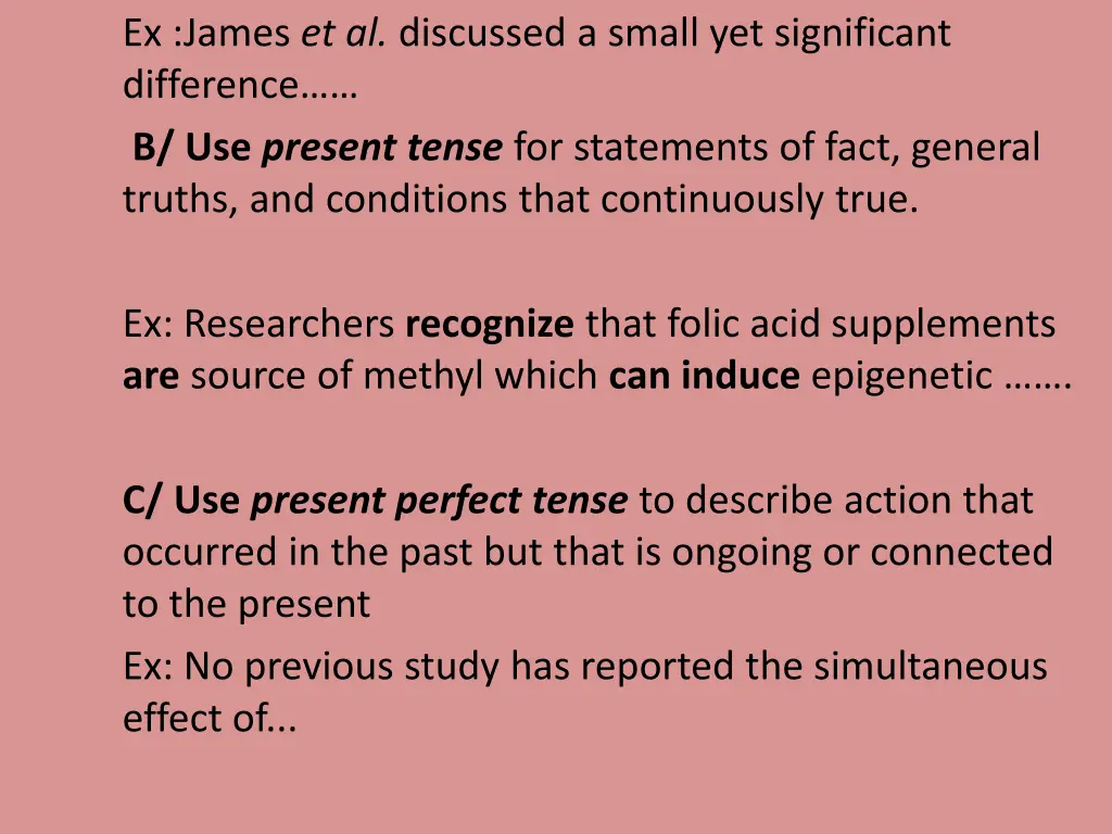 ex james et al discussed a small yet significant