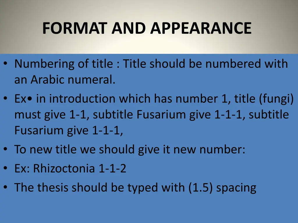 format and appearance 2