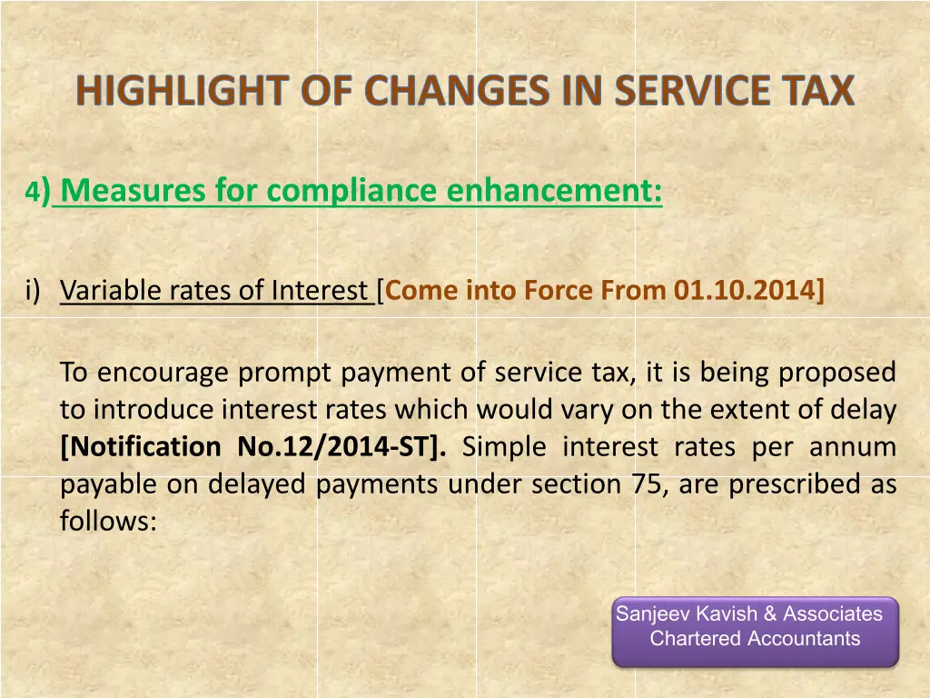 highlight of changes in service tax 3