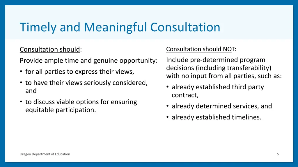 timely and meaningful consultation
