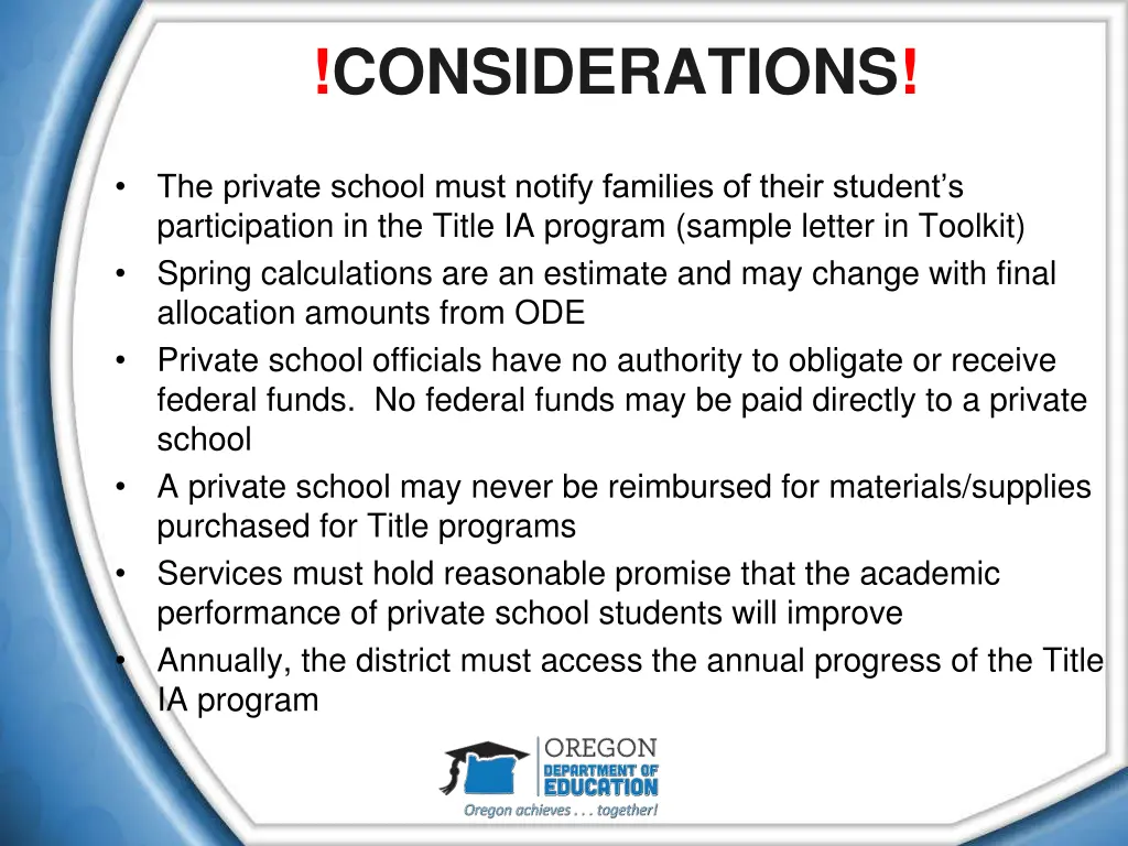 considerations 1