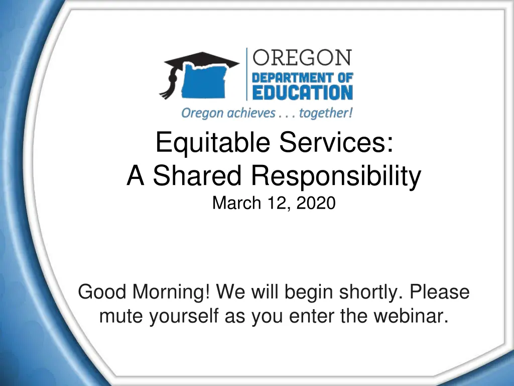 equitable services a shared responsibility march