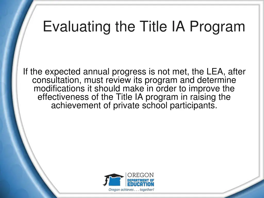 evaluating the title ia program 1