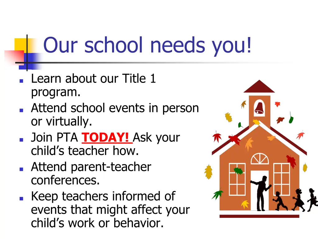 our school needs you
