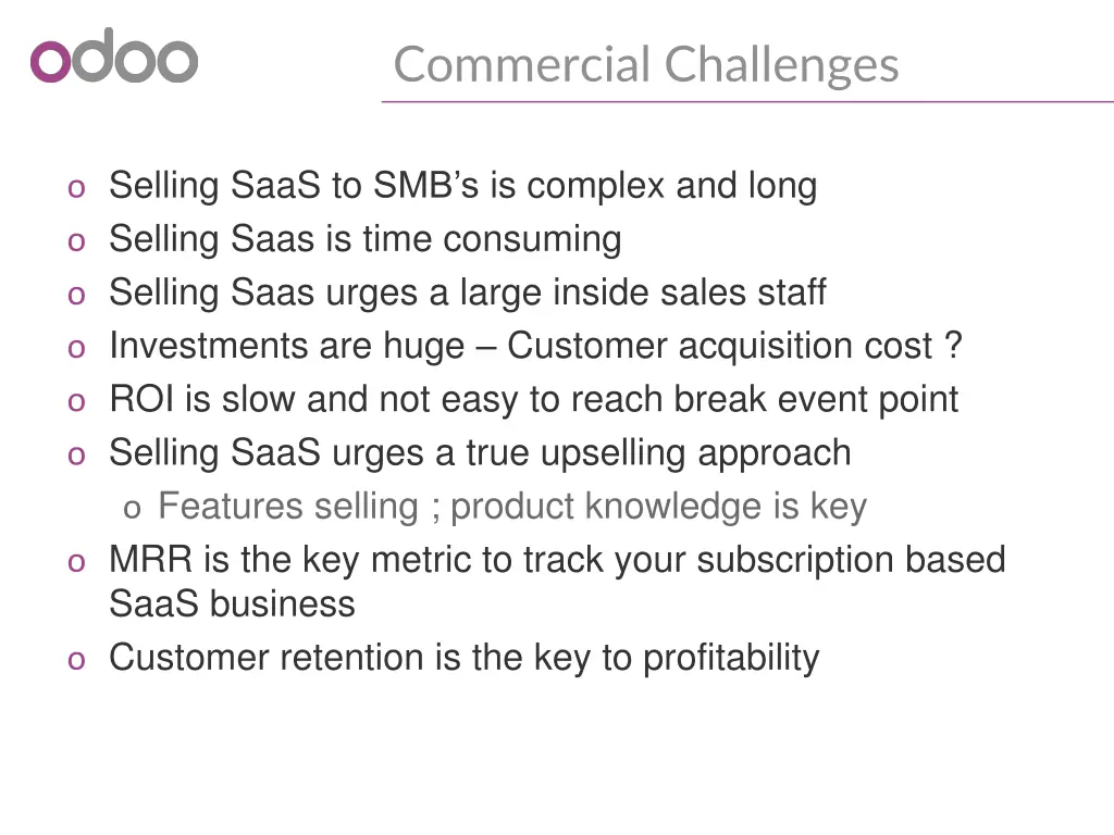 commercial challenges 1